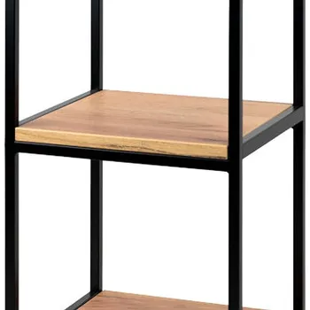 regál YLD Policový regál CINDRE 33 × 30 × 65 cm, kov/dřevo, 3místný