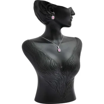 Šperkovnice JK Plastová busta na náušnice a náhrdelník černá PX-2553/A25