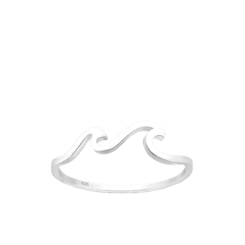 Prsten VLNKY stříbrný prsten s motivem vlnky Velikost prstenu: 7 (54/55)