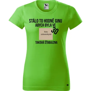 Dámské tričko Dámské tričko s potiskem Narozeniny Barva trička: Apple green, Velikost: L