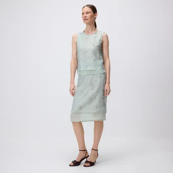 Dámská sukně Reserved - Sukně s výšivkou - mátově zelená - 650GX-65X - 650GX-65X-S