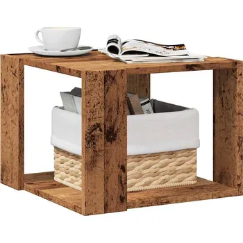 Konferenční stolek vidaXL Konferenční stolek 40 x 40 x 30 cm kompozitní dřevo [806312] Barva: Staré dřevo