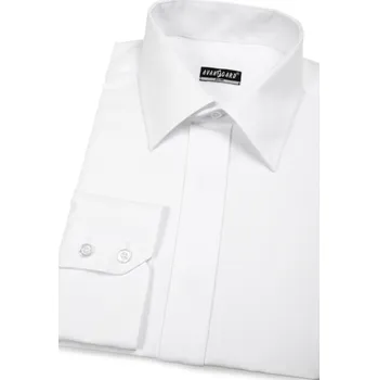Pánská košile Avantgard Pánská košile SLIM s krytou légou, 162-1, Bílá Velikost: 45/182