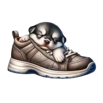 Nažehlovací obrázek - spící štěně II (8,0 x 5,2 cm)