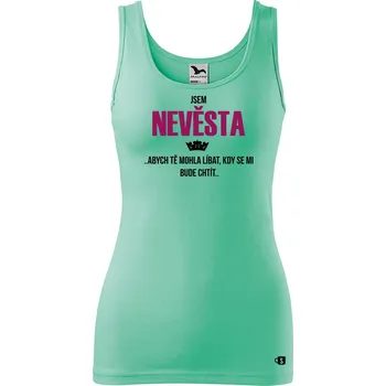 Dámské tílko s potiskem - Jsem nevěsta Velikost: XL, Barva: Mátová