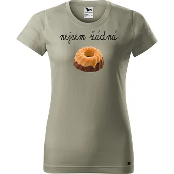 Dámské tričko s potiskem Bábovka Barva trička: Světlá khaki - 28, Velikost: 2XL