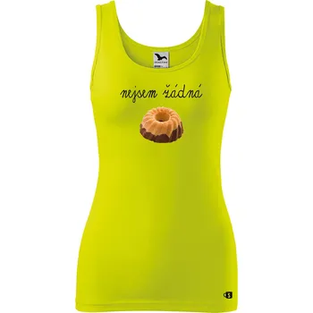 Dámské oblečení Dámské tílko s potiskem - Nejsem bábovka Velikost: 2XL, Barva: Limetková