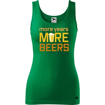 Dámské oblečení Dámské tílko s potiskem more beers Velikost: L, Barva: Limetková