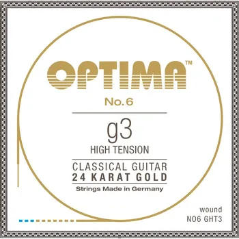 Struna pro kytaru a smyčcový nástroj Optima Struny pro Klasickou kytaru Jednotlivé strunyG3w gold plated High 126159