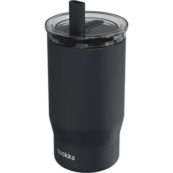 Quokka Nerezový termohrnek s brčkem Mist Black 720 ml
