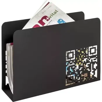 Stojan na knihu Stojan na noviny- HAKU Möbel QR-Code, černý kov