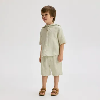 Chlapecké kalhoty Reserved - Bavlněná sada - bledá zelená - 3279N-07X - 3279N-07X-110