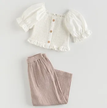 Dívčí košile Reserved - Krátký top se spadlými rameny - krémová - 434DA-01X - 434DA-01X-122