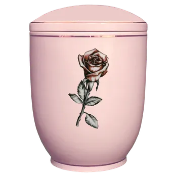 Smuteční dekorace Pohřební urna Diamant růžová | růže 2