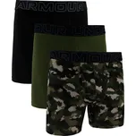 Pánské boxerky Under Armour Perf Cotton Nov 6in 3Pack Green M