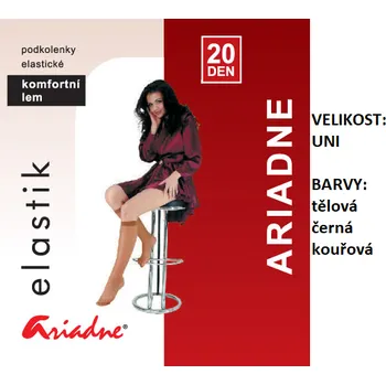 Dámské ponožky Dámské podkolenky ARIADNE ELASTIK | 2 páry Velikost: KOUŘOVÁ