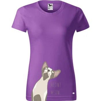 Dámské tričko Dámské tričko s potiskem Sphynx Barva trička: Fialová - 64, Velikost: XL