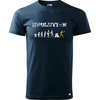 Pánská móda Pánské tričko s potiskem Evolution zombie Velikost: M, Barva trička: Limetková