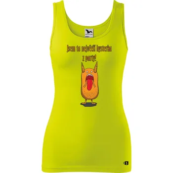 Dámské tílko s potiskem - Největší hysterka z party Velikost: 2XL, Barva: Limetková