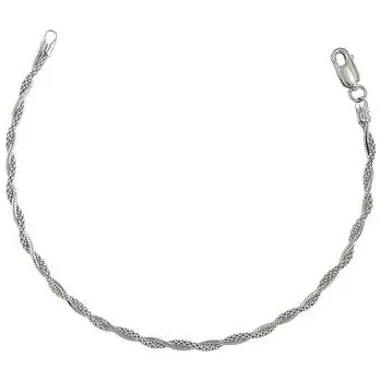 Náramek Stříbrný náramek splétaný coreana/hádek délka náramku 17cm