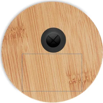 Jednorázové nádobí Pohár s bambusovým víčkem 30 LID, 25x40mm Tamponový tisk, 4 barvy