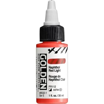 Vodová barva Golden Artist Colors High Flow Akrylová barva Naphthol Red Light 30 ml 1 ks