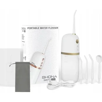 Ústní sprcha SHONA S200 PRO bílá - 200 ml/4 nástavce/1000 mAh