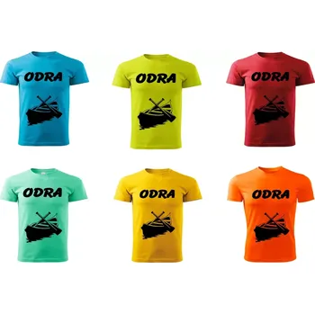 Pánské tričko Vodácké tričko Odra pánské oranžové 3XL (tričko pro vodáky Odra)