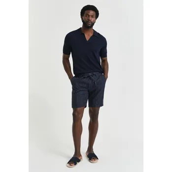 Pánské kraťasy ŠORTKY GANT REL LINEN PINSTRIPE DS SHORTS DARKENED NAVY
