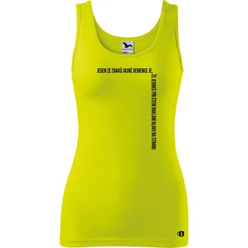 Dámské tílko s potiskem - Demence Velikost: L, Barva: Limetková