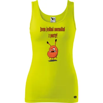 Dámské oblečení Dámské tílko s potiskem Ta normální z party Velikost: 2XL, Barva: Limetková