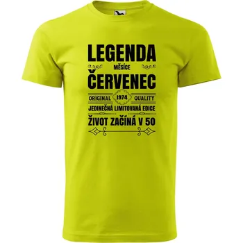 Pánské oblečení Pánské tričko Zrození legendy Velikost: 2XL, Barva trička: Limetková