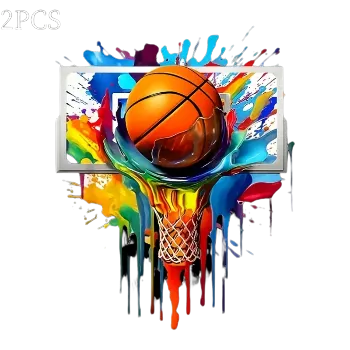 Basketbal Nažehlovací obrázek - basketbalový koš (17,9 x 22,0 cm)