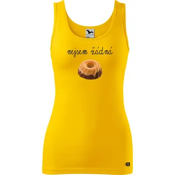 Dámské tričko Dámské tílko s potiskem - Nejsem bábovka Velikost: 2XL, Barva: Žlutá