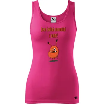 Dámské tričko Dámské tílko s potiskem Ta normální z party Velikost: S, Barva: Purpurová