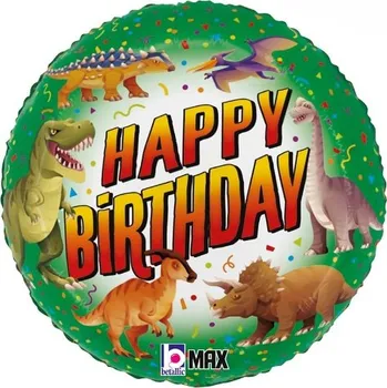 Party dekorace Foliový balonek Dinosaur Happy Birthday 45 cm