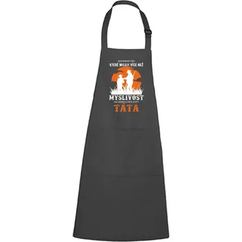 Kuchyňská zástěra Zástěra s potiskem Myslivost táta Barva zástěry: Antracitová