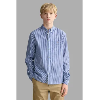 Dívčí košile KOŠILE GANT STRIPED SHIELD POPLIN SHIRT COLLEGE BLUE