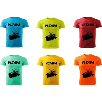 Pánské tričko Vodácké tričko Vltava pánské žluté 3XL (tričko pro vodáky Vltava)