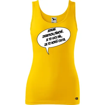 Dámské tílko s potiskem Zkratka Velikost: XL, Barva: Žlutá