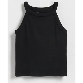 Dívčí tričko Reserved - Bavlněný top - černý - 903EA-99X - 903EA-99X-U13