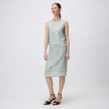 Dámská sukně Reserved - Sukně s výšivkou - mátově zelená - 650GX-65X - 650GX-65X-L