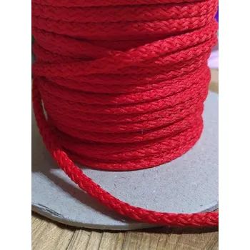 Oděvní šňůra PES Ø4 mm barva červená 2