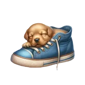 Nažehlovací obrázek - spící štěně I (8,0 x 6,0 cm)