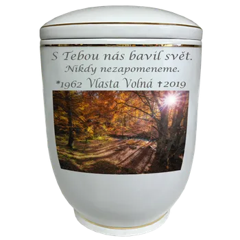 Smuteční dekorace Pohřební urna Diamant | podzim 26.5 cm porcelán