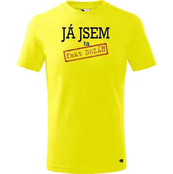Dětské tričko s potiskem Ta fakt drzá Velikost: 110 /4 roky, Barva trička: Citrónová