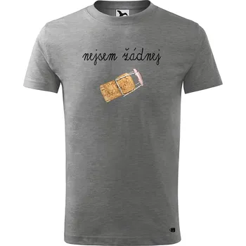 Dětské tričko s potiskem Nejsem špunt Velikost: 110 /4 roky, Barva trička: Tmavě šedý melír