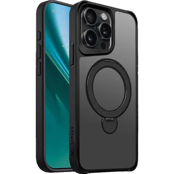 Pouzdro na mobilní telefon Pouzdro Etteri Matt Mag Ring pro iPhone 15 Pro Max 6,7" černé