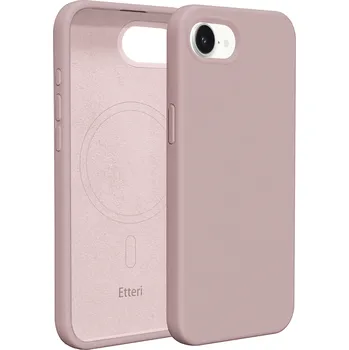 Pouzdro na mobilní telefon Pouzdro Etteri Silikonový Mag pro iPhone 16e světle růžové