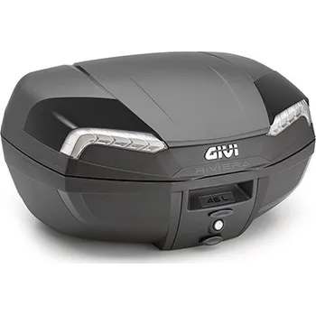 Zavazadlo na motocykl Givi E46NT2 Riviera kufr černý (Monolock s vlastní plotnou), čiré odrazky, objem 47 ltr.